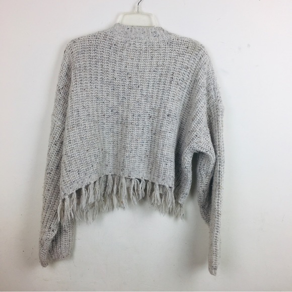Wool Drop Shoulder Pullover Fuzzy Autumn Warm Cardigan Open Front Fringe Tassel - Picture 7 of 12